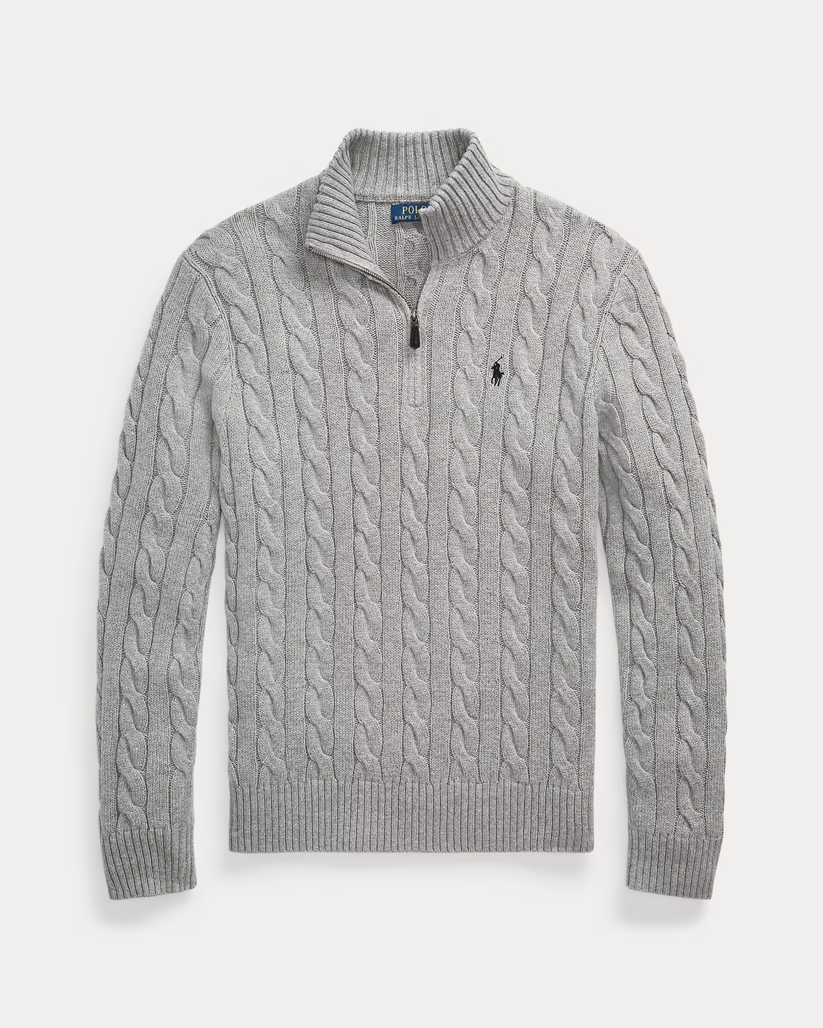 Cotton Cable-Knit Quarter-Zip Jumper